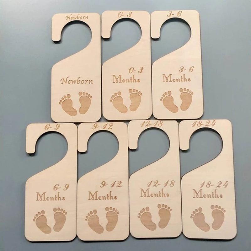 12 Pcs Wooden Baby Milestone Cards Commemorate Baby Birth Monthly Recording Cards Newborn Infant Shower Gifts Photography Props