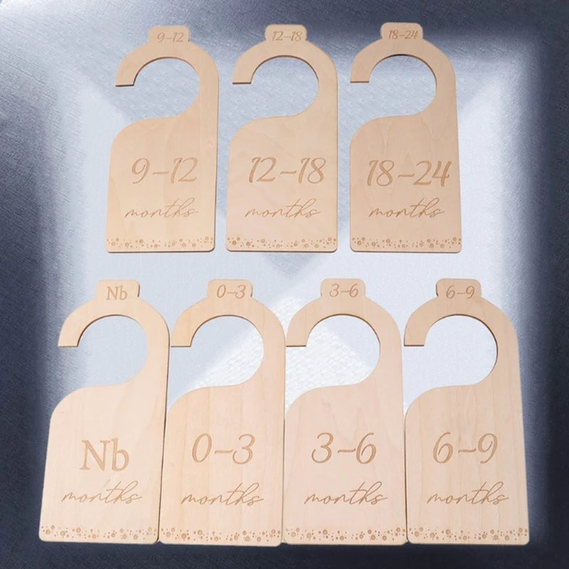 12 Pcs Wooden Baby Milestone Cards Commemorate Baby Birth Monthly Recording Cards Newborn Infant Shower Gifts Photography Props