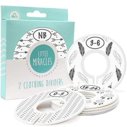 Baby Closet Size Dividers - 7X Boho Nursery Closet Dividers for Baby Clothes - Bohemian Nursery Decor - Baby Closet Dividers for Boy or Girl - [Boho]